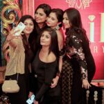 Harshika Poonacha Instagram - Gold and Glitter princess in a @nadira_couture creation with these cuties @sharmielamandre @diganthmanchale @shubra.aiyappa @sanjjanaagalrani @deepika__das @anu_1356 @007appi @spoorthi_vishwas @shalnigowda_official 🌟✨ At the @the.nailartistry launch ♥️ Thankyou @_yellowz_media_ @deninmd @imozio_wedding_planner for the lovely pics 😍