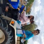 Harshika Poonacha Instagram - #RealHero @bhuvann_ponnannaa_official driving a Tractor 🚜 😇 Some fun moments between our North Karnataka #FeedKarnataka distribution 🙏