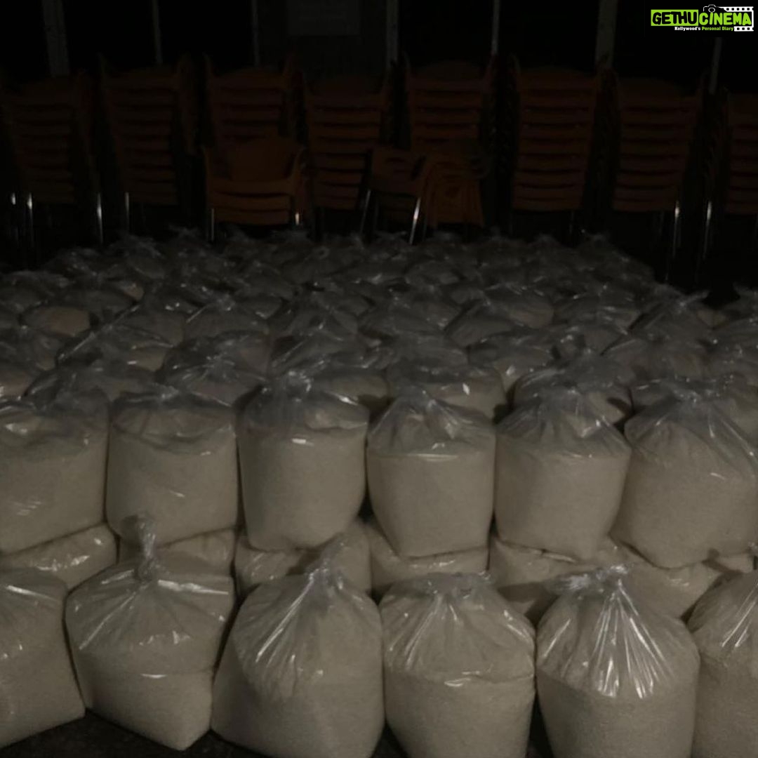 Harshika Poonacha Instagram - At @bhuvanamfoundation , the ration kits packing and loading in process. Our team works day and night to pack the ration kits and deliver to the needy and poor. #Bhuvanamfoundation The Religion of love and Kindness . @bhuvann_ponnannaa_official
