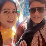 Harshika Poonacha Instagram – Best Day of my Life ,Met this legend ,the Evergreen Superstar Govinda sir and He sang a kannada song with me ❤ He loves Dr.Rajkumar sir and his songs😇 I’m so blessed 🙏