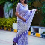 Himaja Instagram - 💜Me And My Never Ending Saree Love💋 Designed by @sahasra_ethnics by kavitha Baddam photographer @verendar_photography . . . . #favouritecolour #sareestyle #sareeblogger #sareeswag #sareeoftheday #sareeofinstagram #sareeofindia #himaja #treditional #trendingfashion #designerblouse #designersarees #designersareeshyderabad #hyderabadblogger #tostunning # lovewithviolet #sarees #designersHyderabad #tollywood #celebrity #spotting #Customoutfit