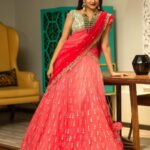 Himaja Instagram - 🌺 You only have one life so create some wonderful memories 🥰 . . . #tollywood #teluguactress #actress #outfits #designerwear #designer #treditional #halfsaree #himaja #telugu #telugubiggboss