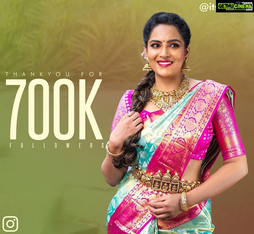 Himaja Instagram - It means a lot for me ❤️❤️❤️❤️❤️ Peru Peru Na prathi okkarikee .. 🙏 #followers #love