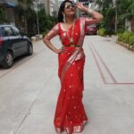 Himaja Instagram – ❤Saree by @outfitsnevents #sarees #red