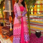 Himaja Instagram - 💖🤍💙🧡💚❤️ Have a Colorful Day Everyone 🤗 Outfit by @samhithasdesignerstudio