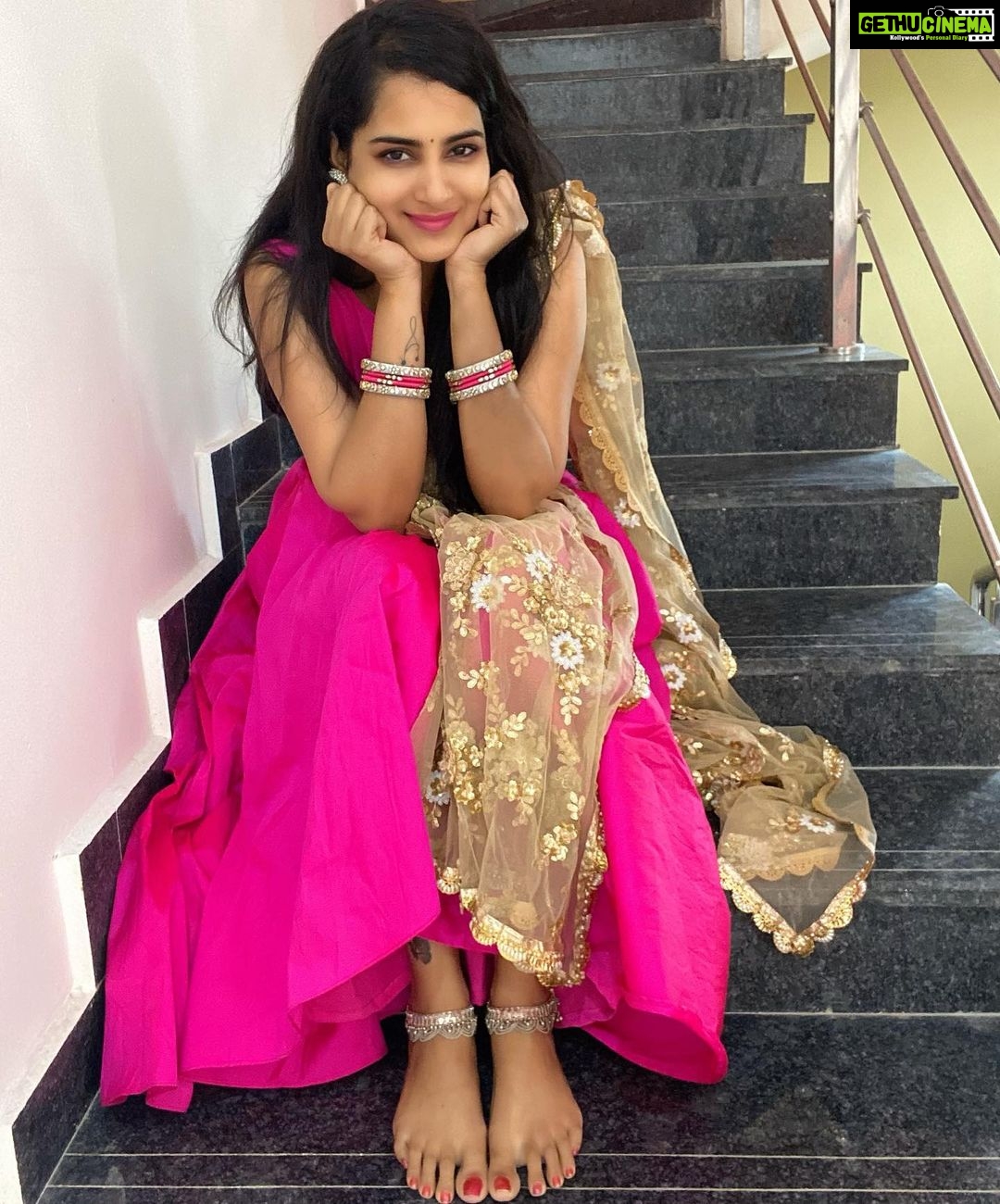 Himaja Instagram - ❤️❤️❤️School days Numchi vaaduthunna patteelu.. Maa Ammamma gift #grandma #love #anklets #schoolmemories #telugu #southindia #treditional #teluguactress