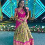 Himaja Instagram - This Beautiful Outfit Designed By @varahi_artstudio #designerdresses #designerlehenga #designerlehngas #lehengas #halfsaree #jewellery #function #celebration #etv #treditional #karthikamasam