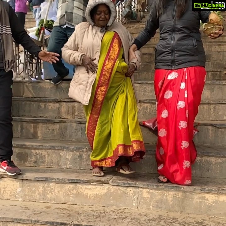 Himaja Instagram - While going to Kasi Ghat with my beloved Ammamma 💕