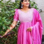 Himaja Instagram - Celebrating myself in @sthriofficial as I wear this Pink Anarkali Set in Raw Silk which is hand embroidered to bring out the essence of Luxury... Please follow this Couture Brand from Hyderabad to shop the most exciting Fashion collections and keep yourself updated with the Trend.. #beingsthri #designerwear #designerwears #designerwearinspiration #dresses #pinkdress