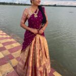 Himaja Instagram - Thank you @manjari.boutique For this beautiful #designerlehenga For our Bathukamma song And Thank you @pellikuturu_makeup_studio For beautiful makeup contact 9966474343 Bathukamma song Video link in my Bio Do watch Guys 😊 #happybathukamma
