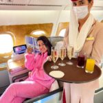 Hina Khan Instagram - After almost three years.. Missed Flying in this beast A380 by one of my favourite airliner Emirates @emirates Full marks for Luxury, Comfort and Hospitality…. #TakeMeBackInTime Any guesses whr😉