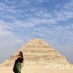 Hina Khan Instagram – One step at a time in front of the first ever pyramid built in Sakara, Egypt.. 
#steppyramid #egyptshots #egyptfashion #wanderlust #egyptdiaries