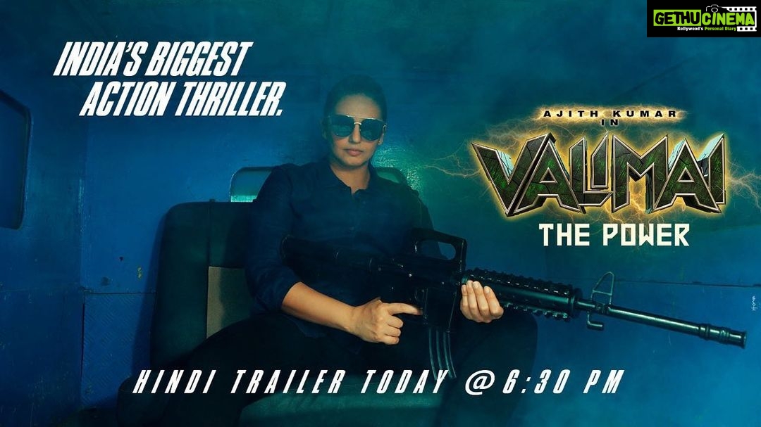 Huma Qureshi Instagram - India’s biggest Action Thriller is here !!! Hindi Trailer out at 6:30 pm today 💥💥💥 Actions speak louder than words!! #AjithKumar @boney.kapoor #HVinoth @itsyuvan @bayviewprojectsllp @zeestudiosofficial @sureshchandraaoffl @actorkartikeya #NiravShah @rajayyappamv @banij #Kathir @dhilipaction @vijayvelukutty_ @vijaytvpugazh @zeetamizh @zee5tamil @zee5premium @zeethiraitamil @DoneChannel1 @1hmediaconsultants