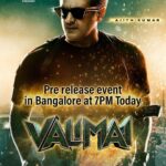 Huma Qureshi Instagram – Bangalore, get ready for the amazing pre-release event of #Valimai today at 7 PM. See you all!🥳 #bangalore It’s Valimai Week guy ❤️
