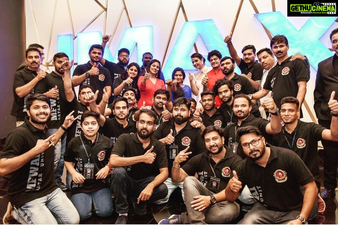 Iniya Instagram - MFWAI SQUAD 💪 MAMOOTTY FANS & WELFARE ASSICIATION INTERNATIONAL TEAM MEMBERS !!! @mfwai_qatar @mamangam_themovie Novo 7-Star Cinema, Mall of Qatar, Doha, Qatar