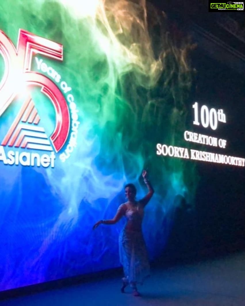 Iniya Instagram - 100th creation of soorya Krishnamoorthy sir ❤️ #25yearsofasianet #danceperformance