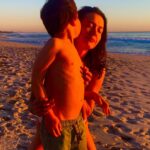 Isha Sharvani Instagram – “A mother discovers that one does not love one’s children just because they are one’s children but of the friendship formed while raising them.” – Gabriel Garcia Marquez  #mothernature #love #luca #ishasharvani #motherhood #motherson #family #beachtime #care #friendship #support