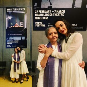 Isha Sharvani Instagram - With my lovely mother @daksha_sheth_dc on opening night!  I am blessed to be your daughter now and forever more❤️♾❤️ Thank you for being my rock through darkness and light✨Thank you for unconditionally loving and supporting both Luca and I.  Thank you for being the authentic badass artist that you are and giving me the courage to live life on my own terms!👊🏻💥👊🏻
I love you ❤️♾❤️ #bestmom #love #moms #momsarethebest #opening #ishasharvani #artist #motherdaughter #motherhood #motheranddaughter