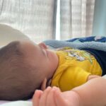 Ishaara Nair Instagram – Growing up so fast 😭😭 I love you ❤️#7weeksold #babyboy #myworld #luckyus #likefatherlikeson #mamasboy