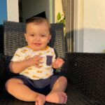 Ishaara Nair Instagram - Hello my SONshine ❤️ #sunsetlighting #babycute #almost9monthsold