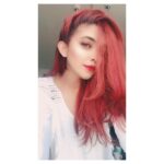 Ishaara Nair Instagram - Life is too short for boring hair #sorrynotsorry #readhair #myhairnotyours #obsession #takeitorleaveit 🤣❤️👹💃🍷 Dubai, United Arab Emirates