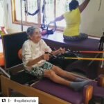 Ishaara Nair Instagram – Motivation is everywhere around you. What better way than sleeping motivated for the next beautiful day after such an inspirational post. Thank you @thepilatezlab and thank you @sowmyabalan my ever so motivational friend for sending me this. I love you for this.  #Repost @thepilatezlab with @get_repost
・・・
Because Age is just a number and Pilates is for everyone between the ages of 10 and 100🙌🌟 🌟For the older population keeping fit is essential. But so many forms of exercise can be hard on the bodies of old people- there is an increased risk of injury, lack of focus on breathing etc. 🌟”Pilates is perfect for older adults because it does not have the impact on the body that other forms of exercise do, and is not nearly as severe on the joints as most workouts are,” “It really is a gentle way to exercise. If you’re an older adult and haven’t exercised in a while, Pilates is a safe way to restart a workout program.” 🌟Most conventional workouts tend to build short, bulky muscles more prone to injury–especially in the body of an older adult. Pilates focuses on building a strong “core”–the deep abdominal muscles along with the muscles closest to the spine. Many of the exercises are performed in reclining or sitting positions, and most are low impact and partially weight-bearing. It also can positively affect postural positions. 🌟”Pilates for older adults, particularly on a Reformer (resistance-based equipment with springs and ropes connected to a sliding padded carriage) is wonderful because it is a relatively light resistance as opposed to some gym equipment, where even the lightest weight on the rack might be too much for them,” says Beth Williams, a physical therapist at Dynamic Movement in Reno, Nevada. 🌟Don’t let age control you, YOU control your age!💖✅💫 Dubai, United Arab Emirates