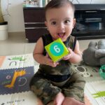 Ishaara Nair Instagram - 6 months old At 6 month 1. Can roll over to both sides 2. Can sit for longer stretches without support 3. Can play with toys if provided with age appropriate ones 4. Responds to us by making sounds 5. Babbles with vowel sounds like “ah” “eh” 6. Also says babababa, mamamamama, dadadada, yayaayya 🤣 a lot 7. Enjoys himself in the mirror 8. Whatever goes in his hand goes to his mouth 9. Tries to reach for things far from him 10. Tries to crawl. But crawling backwards 🤣 At this point he can lift his hips off the ground a little bit. 11. Bounces while standing with support 12. Can move 360 of put in one place 13. Responds when we call his name #6monthsold #babymama #boymama #mamasboy #dadasboy #diapers #motherhood #motherhoodinspired #babyinfluencer #simplymamahood #babyboyaarin # mamauae #mamaindubai #postpartum #babiesofinstagram #mamasofinstagram Dubai Marina