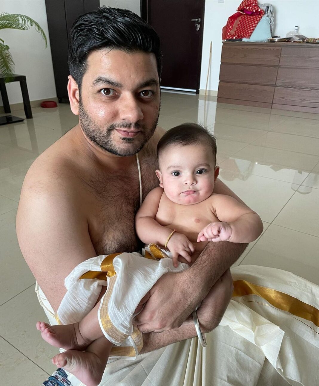 Ishaara Nair Instagram - Annaprashnam ❤️😍 #riceceremony #annaprashnam #babyaarin #6monthsold #babyboy