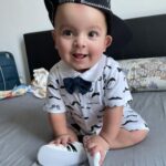 Ishaara Nair Instagram – Maybe he is born with it 🤣🤪❤️#babyboy #5montholdbaby #babiesofinstagram #babyswag #babystylesunday Dubai Marina