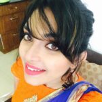 Ishaara Nair Instagram - #pongalcelebrations #rajtv #halfsaree #happiness #favlipcolour