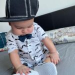 Ishaara Nair Instagram - Maybe he is born with it 🤣🤪❤️#babyboy #5montholdbaby #babiesofinstagram #babyswag #babystylesunday Dubai Marina
