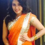 Ishaara Nair Instagram - #happyme #spreadhappinessandlove #lovemyselffirst #positivity #orangesaree😍