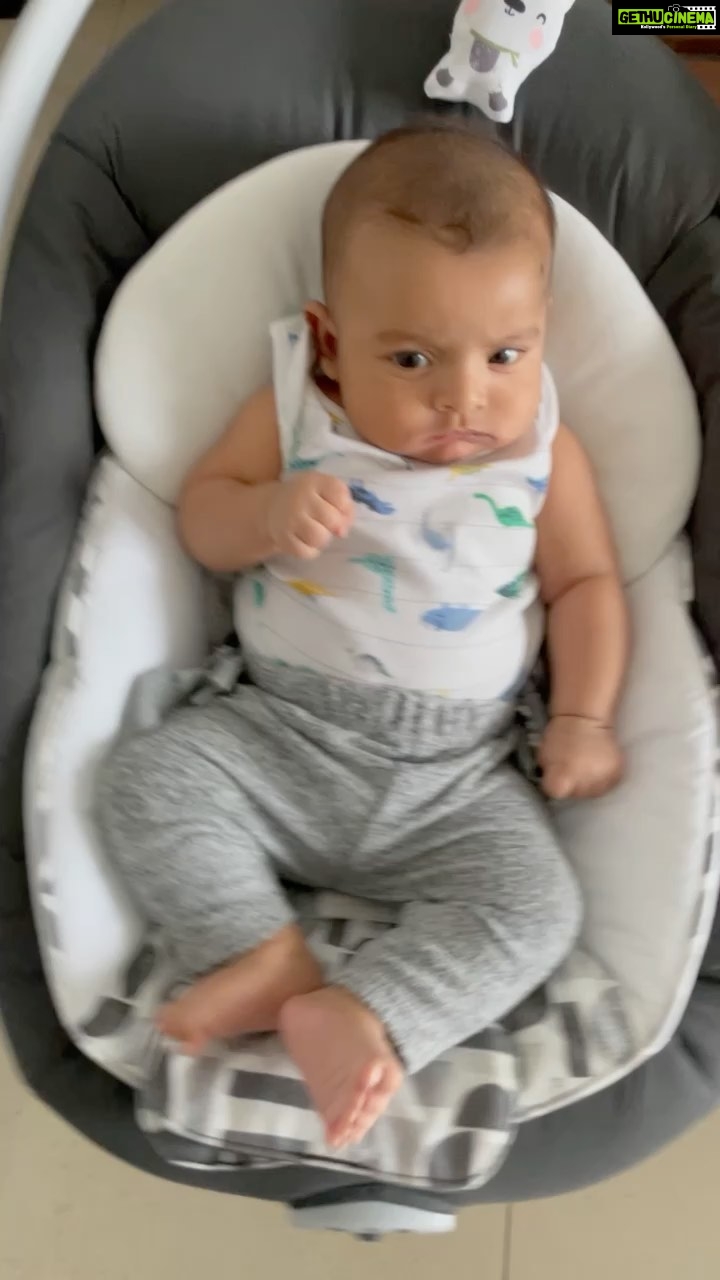 Ishaara Nair Instagram - So this is the first official video/pic of my baby boy. He has turned 3 months old today. I couldn’t be more grateful that we have this lil cutie as my own. He is growing up so fast. He is such a happy baby boy. After days and months of debate within myself I finally decided to upload a video of his. Also this video was taken when he was 2 months old. I uploaded it now because this is one of my favorite video of his ❤️❤️ #babyboy #boymama #3monthsold #4thtrimester #happy3monthsbaby
