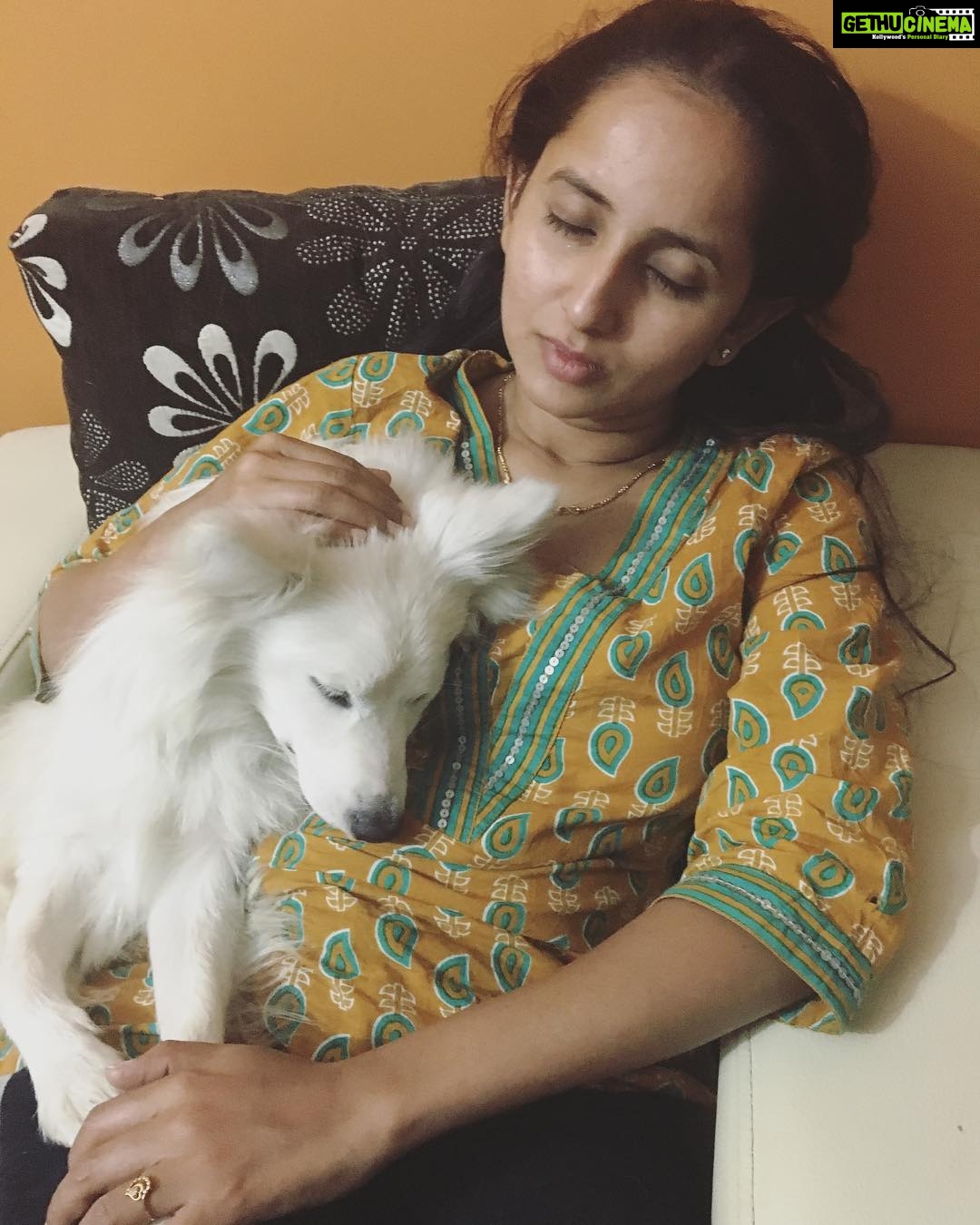 Ishika Singh Instagram - When I come home after a hectic day and he comes to me .... it feels like heaven #damroo #puppylove #puppydog #puppylove🐶 #doglove #doglovers #dog🐶