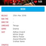 Ishika Singh Instagram - On book my show ... It's hitting Hyd cinema halls Tomo ! Get set for this thriller