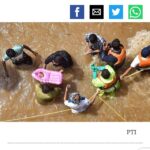 Ishika Singh Instagram - This Morning as I was going through my news articles ... this pic moved me ... The way Vasudev carried lord Krishna amid heavy rain 🌧 ... entire Hyderabad carried this angel 😇 to safe place . I hope and pray baby is safe . God bless this little one 🙏Hyderabad will fight back these floods together . Makes us stronger together .#hyderabadfloods2020 #hyderabadfloods #hyderabadrains #hyderabad #hyderabadrains #strongertogether