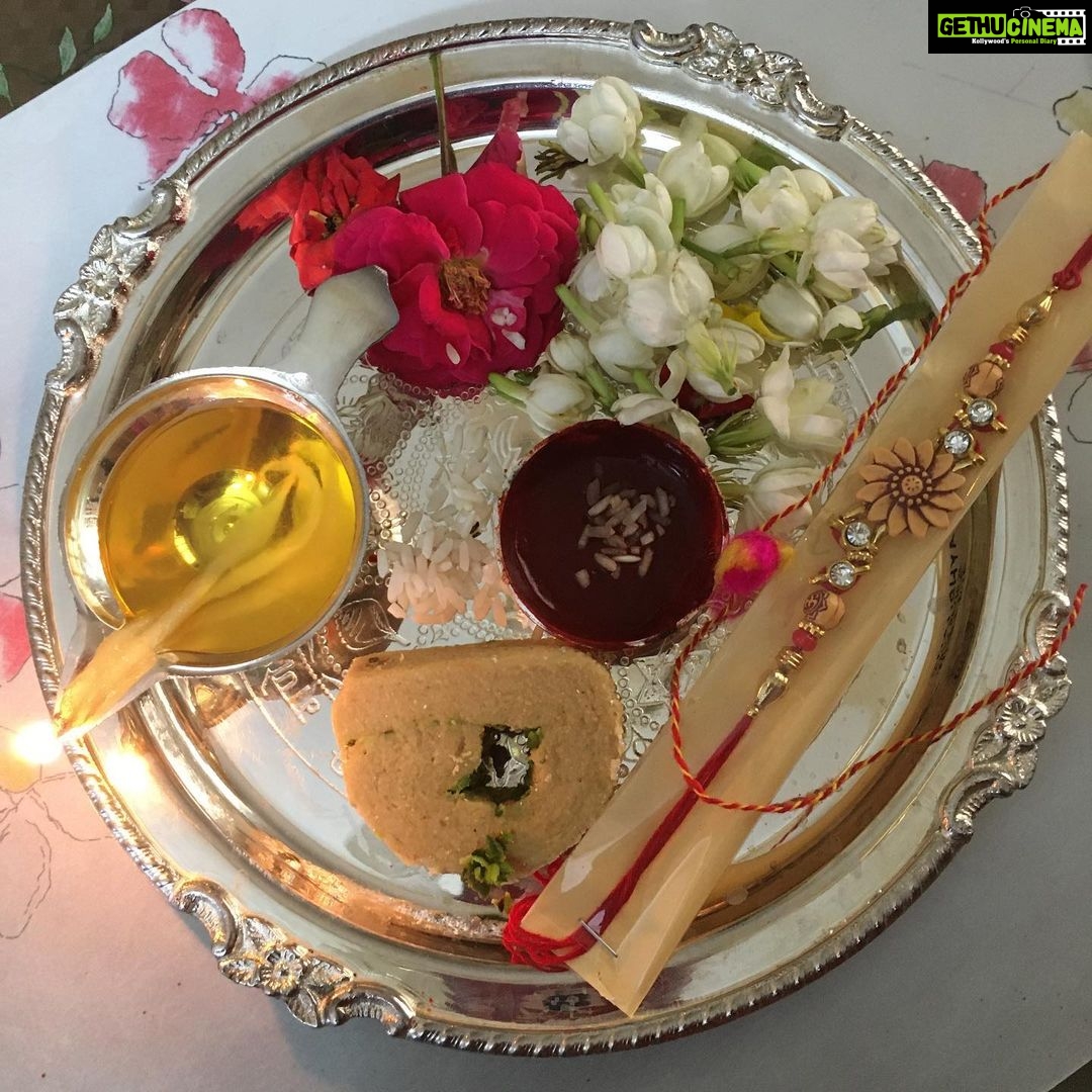 Ishika Singh Instagram - Happy rakshabandhan #rakshabandhan #rakhi #happyrakhi #myfrist #firstrakhi #rakhiplate #allsettogo