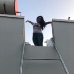 Ishika Singh Instagram – On top of world or on top of roof … lolz 😂 let’s conquer roof first then we can think of world 🌍 what say ;) #rooftop #jumpingonrooftops