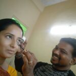 Ishika Singh Instagram - Day started with face painting again.... Ramakrishna Horticultural Cine Studio