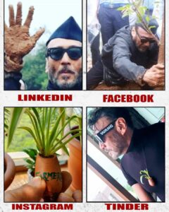 Jackie Shroff Instagram - Different Platforms One Thought #GoGreen #SaveEnvironment #PedLagaoCampaign 🌱