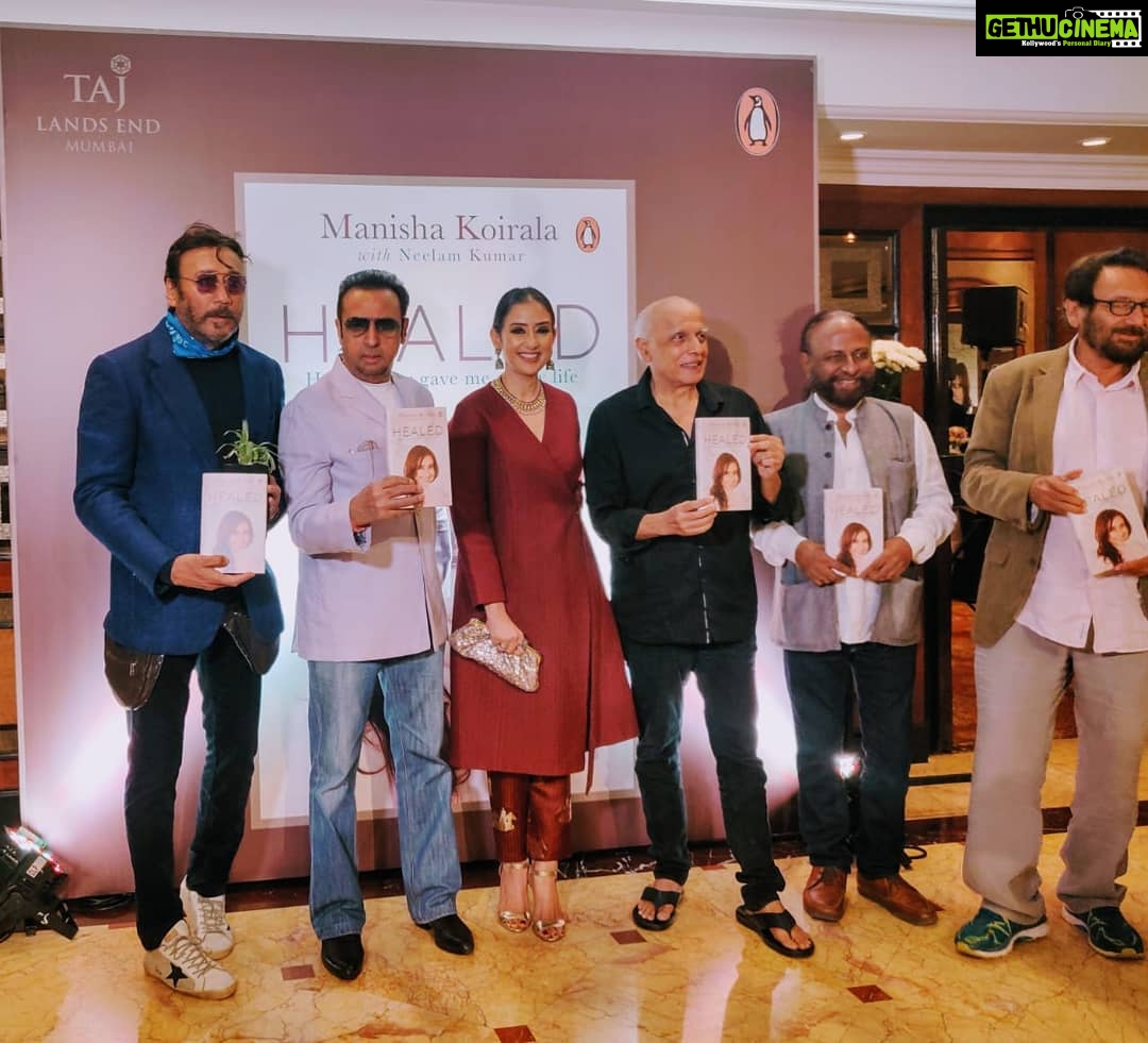 Jackie Shroff Instagram - At the book launch #Healed @m_koirala ❤️❤️