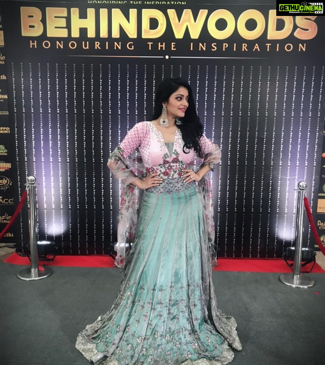 Janani Iyer Instagram - For @behindwoodsofficial gold medal awards! ❤️ Wardrobe- @studio149 Make up - @vahi0812 Hair - @biswabiju from @plshsalon