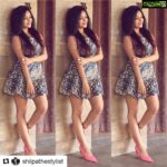 Janani Iyer Instagram - #Repost @shilpathestylist with @repostapp ・・・ @jananiiyer wearing a dress from @theliberent and jewellery by @advita_jewellery . Styled by @shilpathestylist