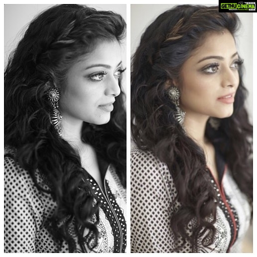 Janani Iyer Instagram - Dreaming in B/W and Colour! #dreamy #lovemycurls #photoshootdiaries @aran.amritharam
