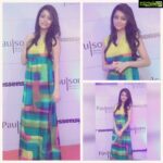 Janani Iyer Instagram - At the launch of 'Essensuals' in Pondicherry....wore this gorgeous hand-painted outfit from #Pahar !💃🏻😀
