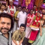 Jayam Ravi Instagram – I was honoured to felicitate the real heroes of our country.. our farmers 😇🙏🏼 Thank you @vijaytelevision @disneyplushotstarvip for this memory!