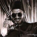 Jayasurya Instagram - He took 10 hours for this amazing charcoal painting.... Thank you @krishnajith.p