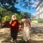 Jayasurya Instagram - with the living Legend Nambi Narayan Sir.... 😊😊😊