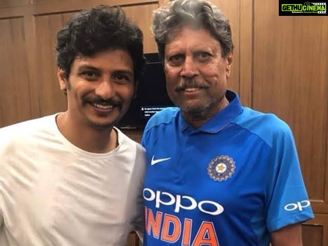 Jiiva Instagram - Happy birthday to the real capsy! Thank you for making cricket what it is today… proud to be a part of your reel journey @therealkapildev #83thefilm #thisis83 #capsy #happybirthdaylegend