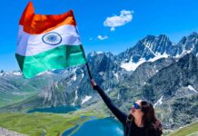 Jyothika Instagram - Hello everyone! On social media for the very first time ! A lot of positivity to share from my lockdown diaries. 😊 At the Himalayas on Independence Day, The beautiful Kashmir Great Lakes , 70 km trek With the awesome team of Bikat adventures- Rahul ,Sachin, Raul and Ashwin , n the Kashmir team Mushtaq n Riyaz bhai. Thank u 🙏 Life is only an existence, unless we start living it !! 😇 India is gorgeous! Jai hind ! 🙏